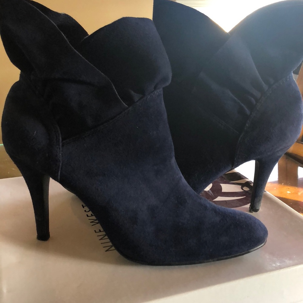 Blue Suede Booties